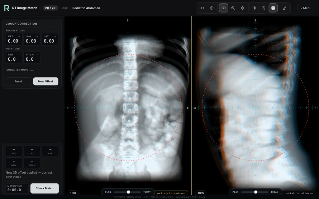 Pediatric Abdomen, trainer screenshot