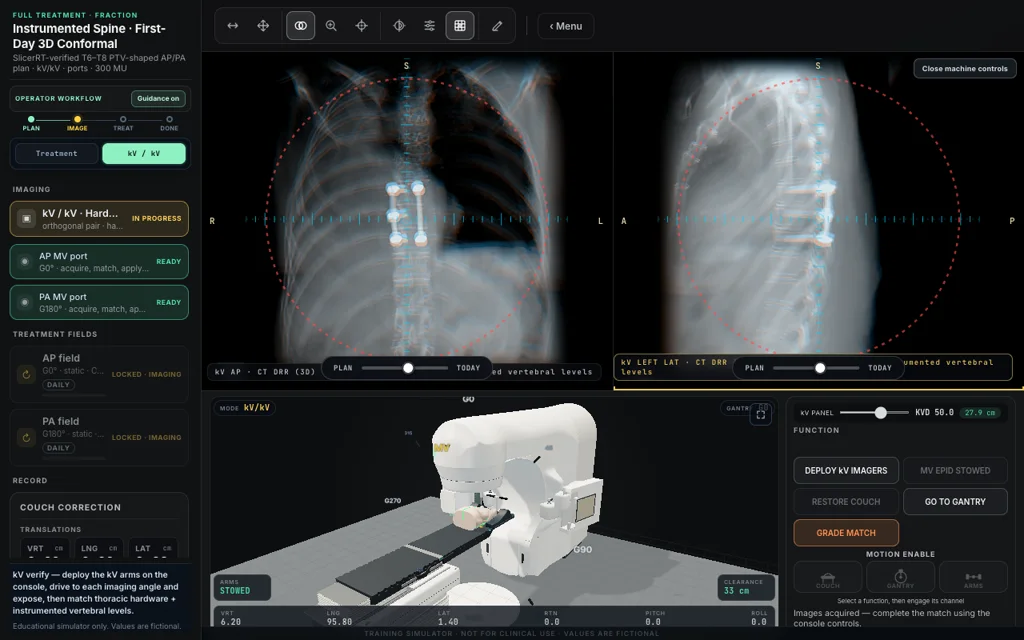 Instrumented Spine · First Day, trainer screenshot