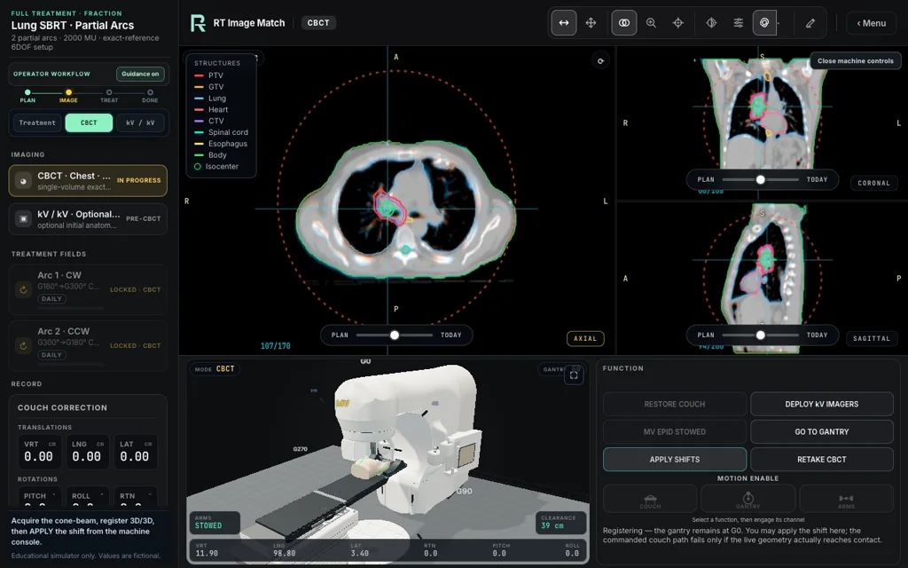 Lung · IMRT, trainer screenshot